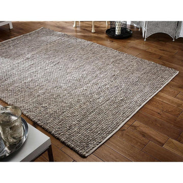 Savannah Modern Plain Mottled Beaded Pebble Chunky Hand-Woven Textured Felted Wool Yarn Looped Pile Taupe/Grey/Ivory Rug-Melrose-Rug Love - The Most Loved Rug Store